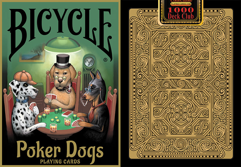 Bicycle Poker Dogs Playing Cards (1000 Deck Club)