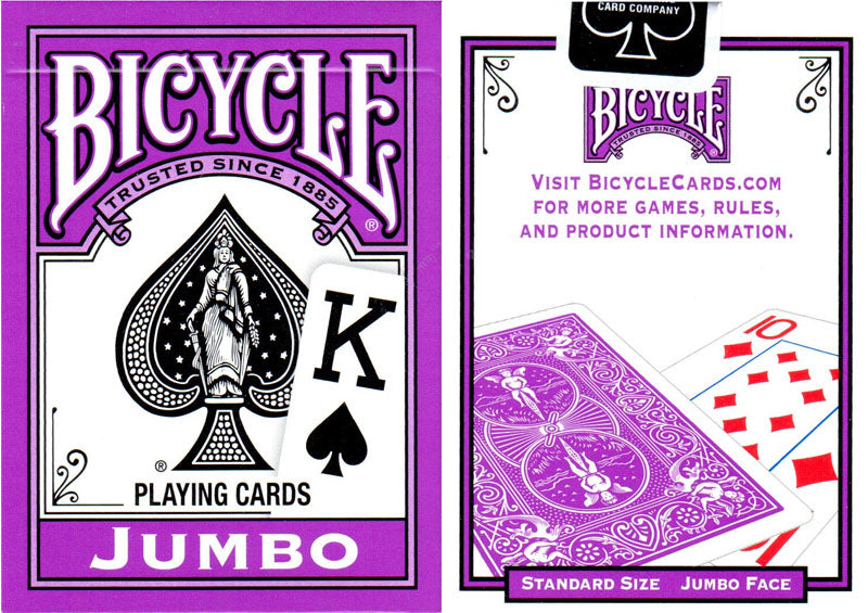 Bicycle Purple Jumbo Index Playing Cards