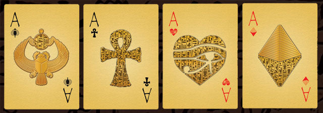 Limited Edition Walnut Pharaoh (Gold Foil Engraved) Playing Card Box & 1 Limited Edition Foil Pharaoh Deck