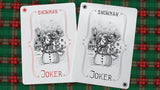 Bicycle Snowman (Green) Playing Cards - Christmas