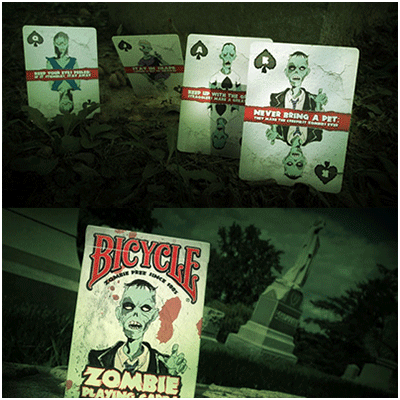 Tarjetas de zombies en bicicleta de la USPCC