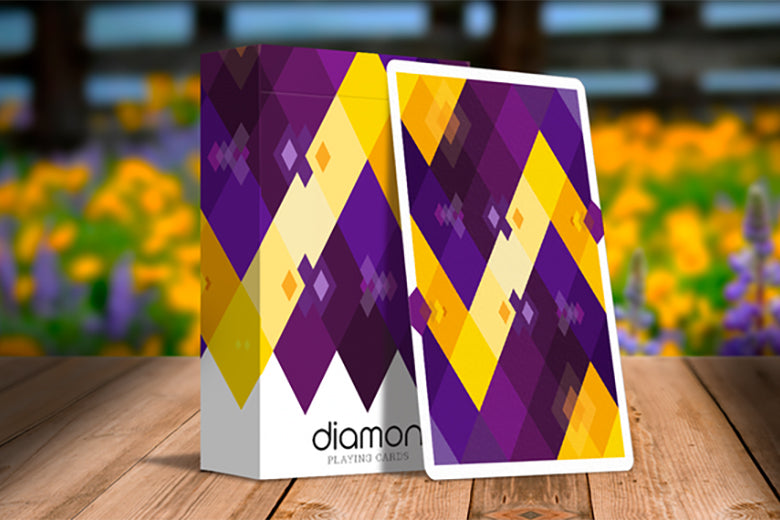 Diamon Playing Cards N° 14 Purple Star Playing Cards