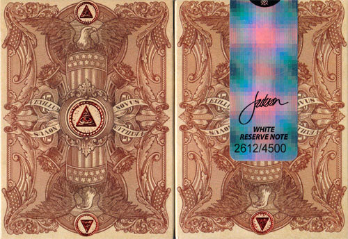 Reserve Note White Edition Playing Cards by Jackson Robinson