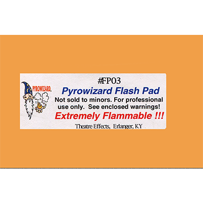 Pyrowizard Flash Pad Sheets - 2 inch x 3 inch 20 sheets by Theatre Effects