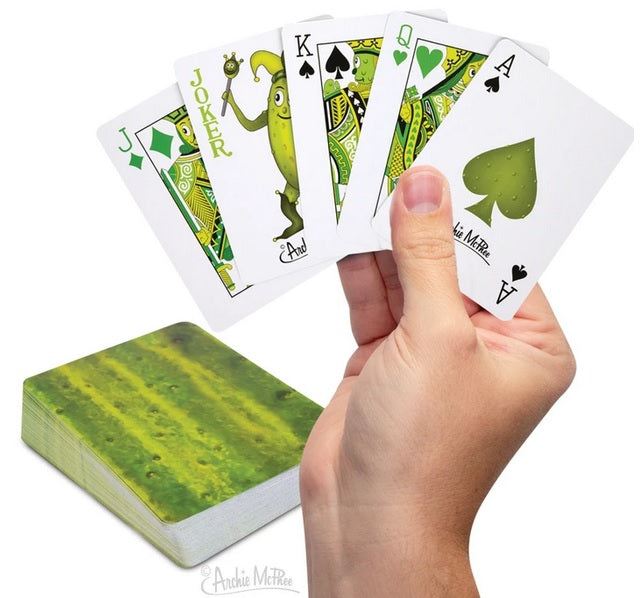 Pickle Playing Cards In Metal Tin