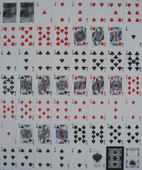 Un-Cut Sheet Bicycle White Raider Playing Cards